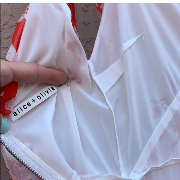 Alice + Olivia Olympia Silk Ruffle Maxi Dress Sz 0 - Picture 7 of 10